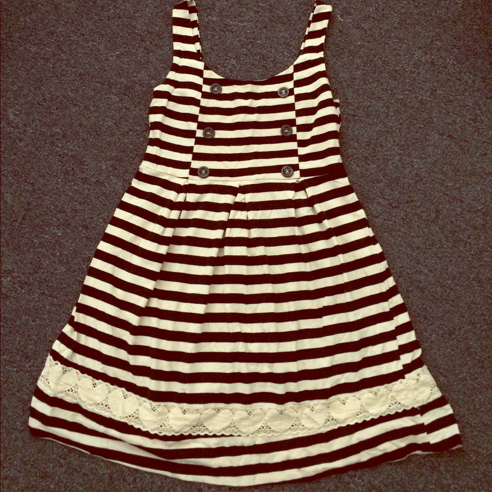 Striped Jersey Knit Dress by Monteau