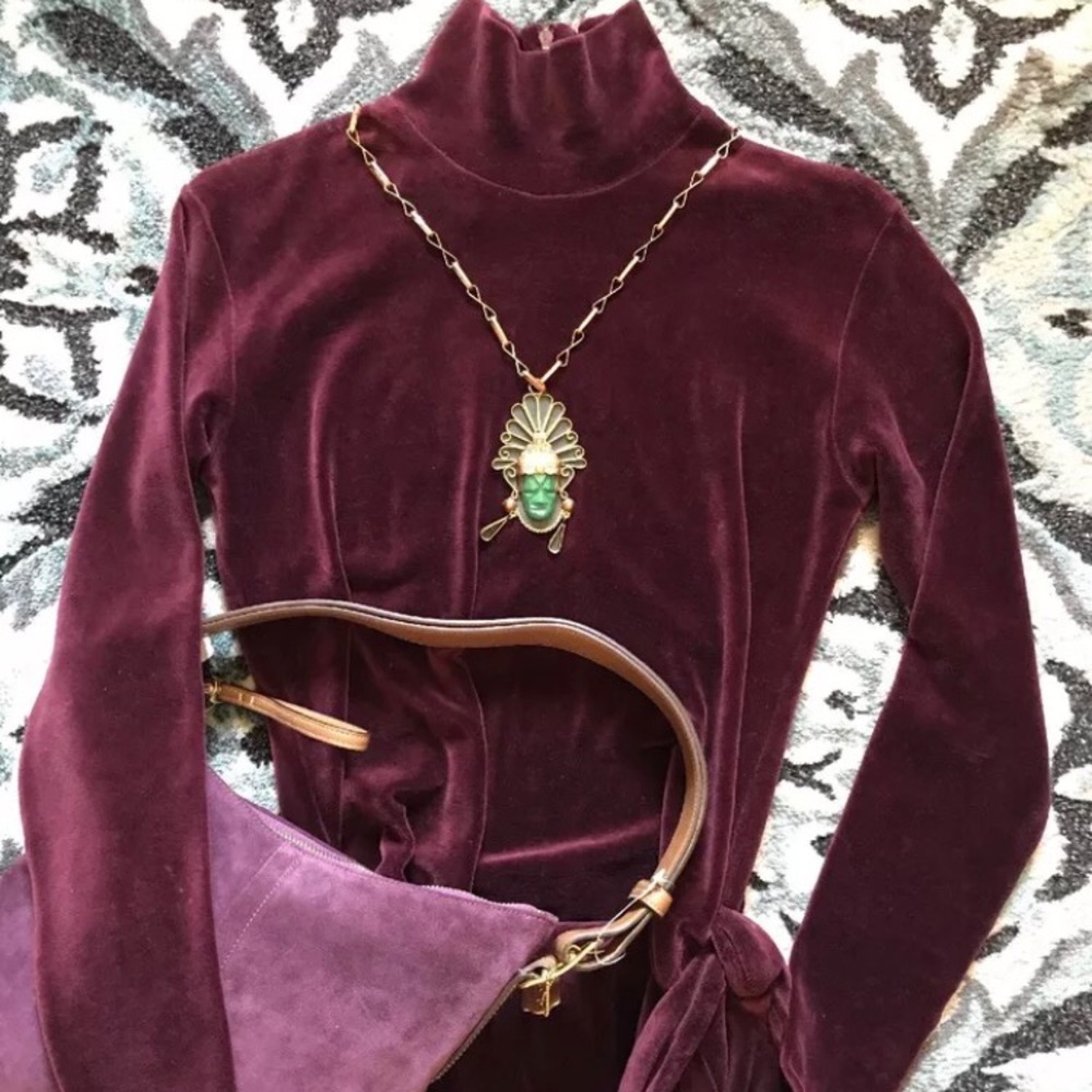 ‼️SOLD‼️Coach Deep Purple Suede Shoulder Bag