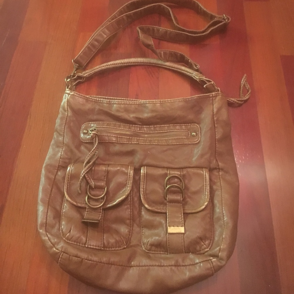 Brown side purse