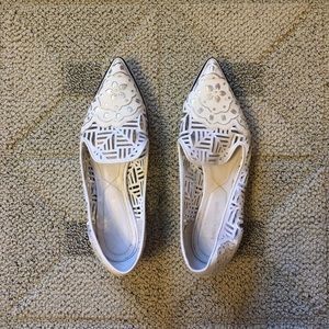 Funky White Nicholas Kirkwood Loafers, Size 40