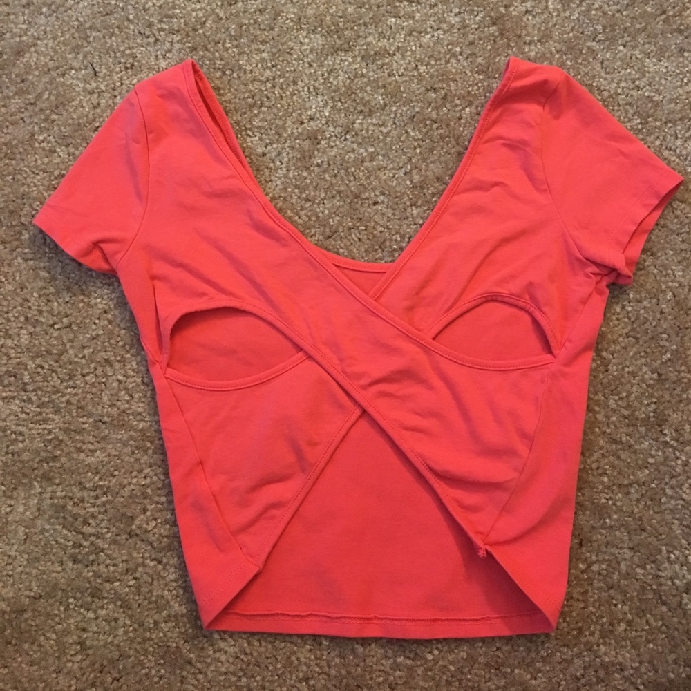 Salmon Colored Crop Top