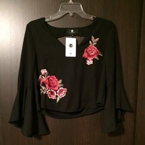 NWT Embroidered Top