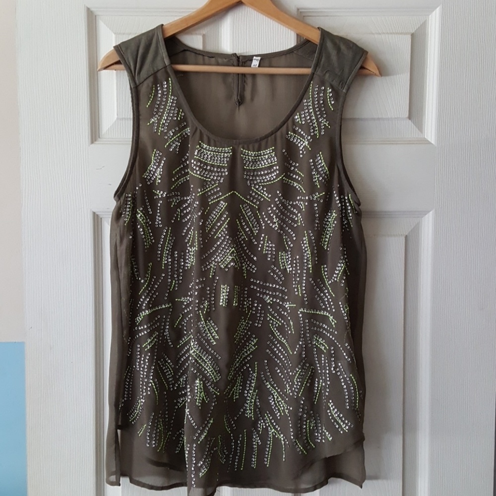 Womens sleeveless transparent top size M