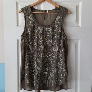 Womens sleeveless transparent top size M