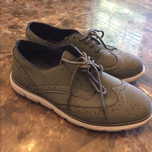 Men's dress shoes- grey, memory foam insole