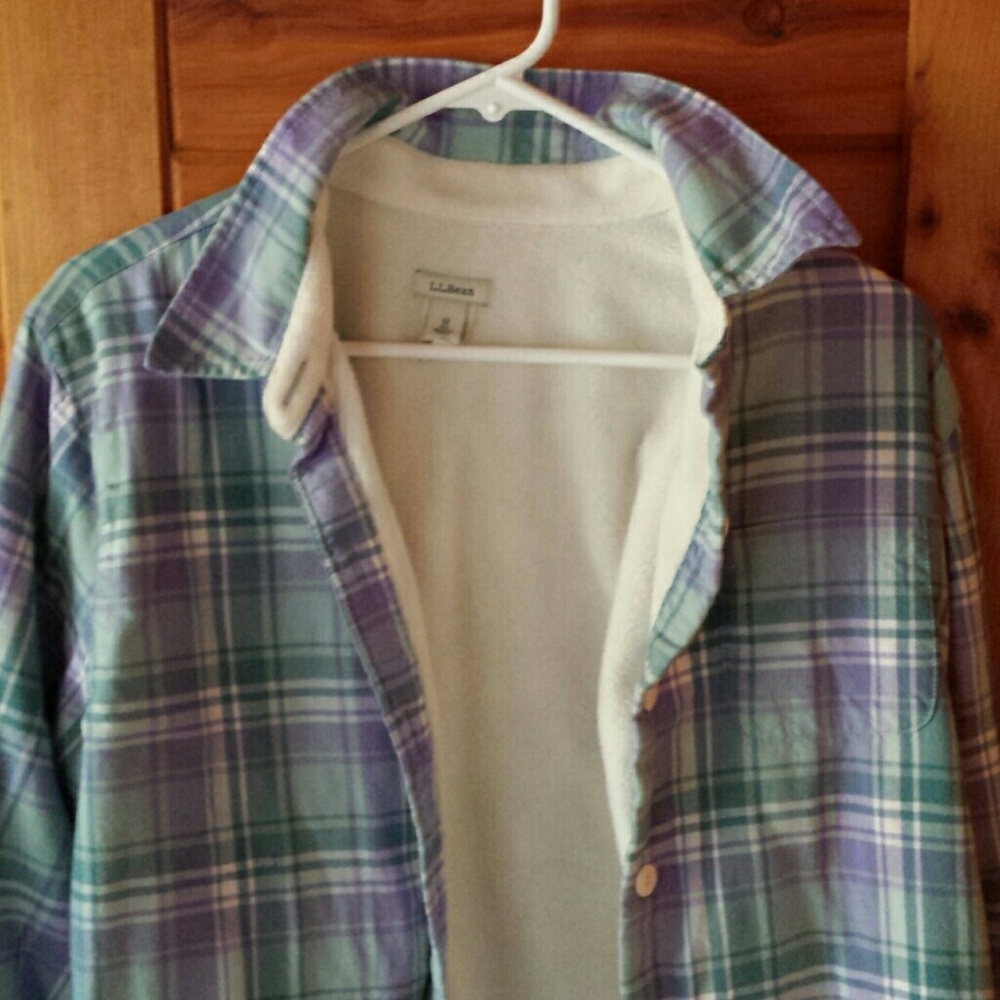 Ll bean fleece lined flannel