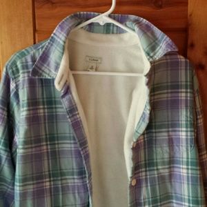 Ll bean fleece lined flannel