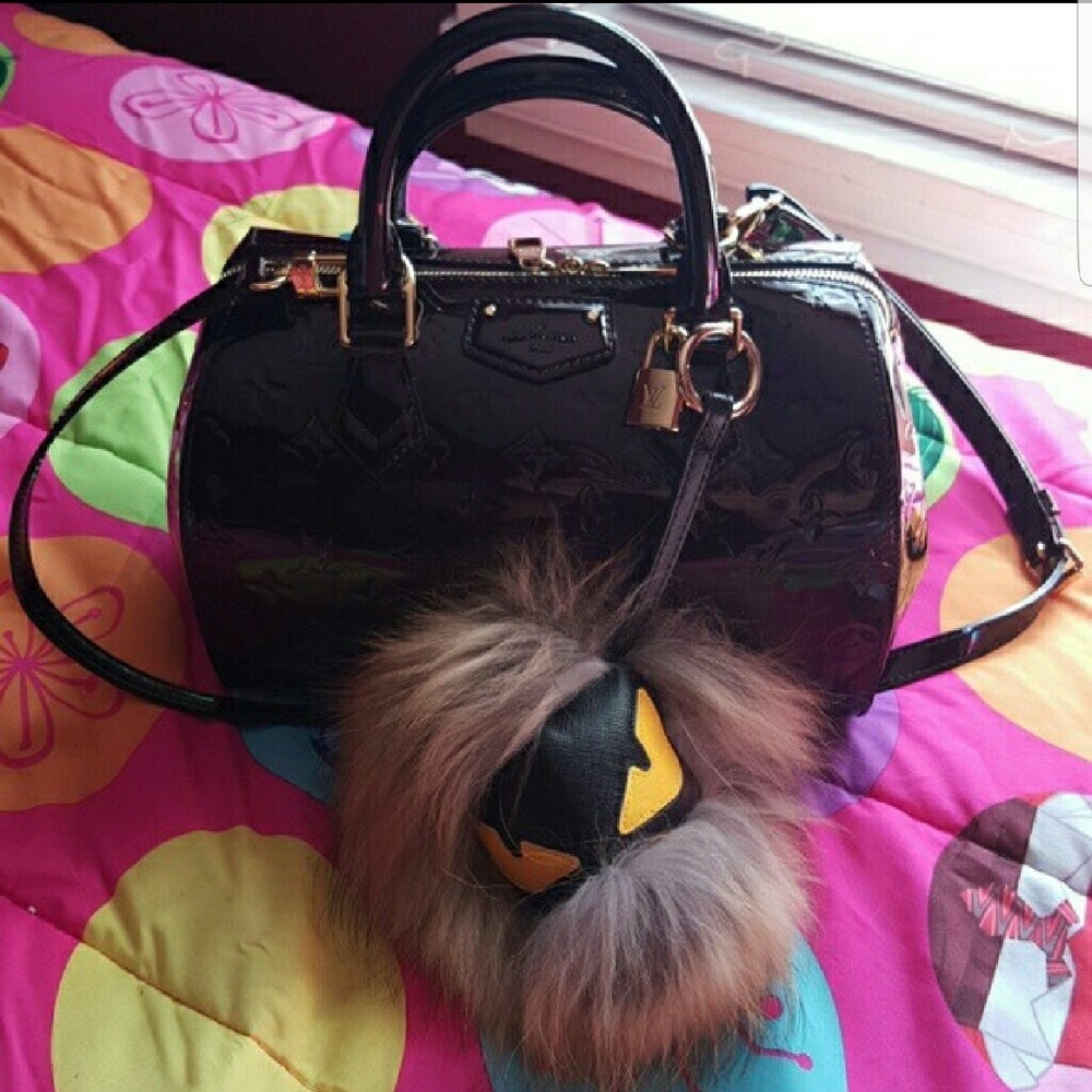 Monster fur large keychain charm nwt