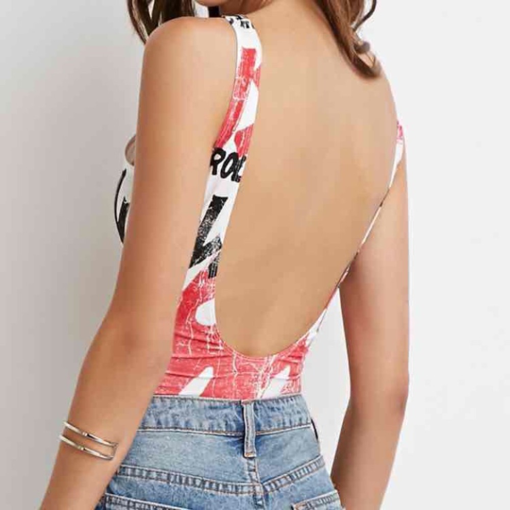 Low back body suit rock n roll
