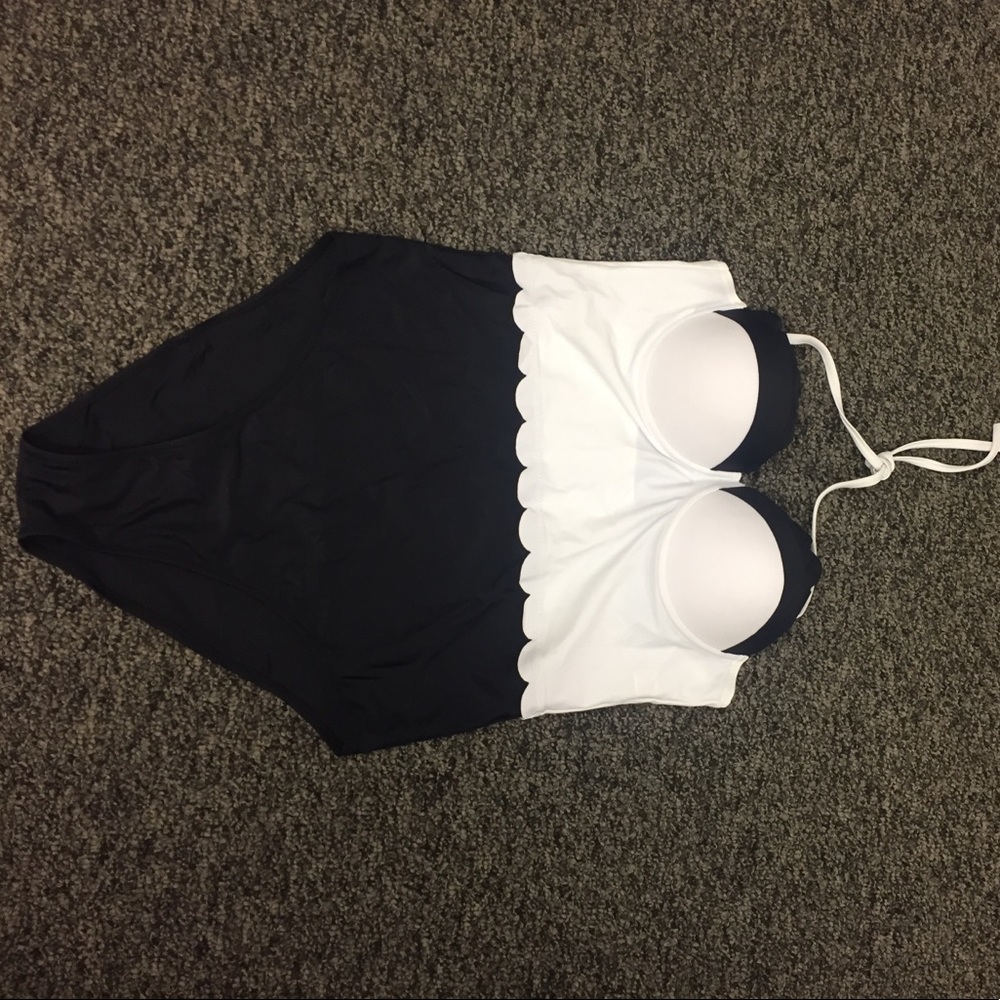 NWT black and white one piece swimsuit