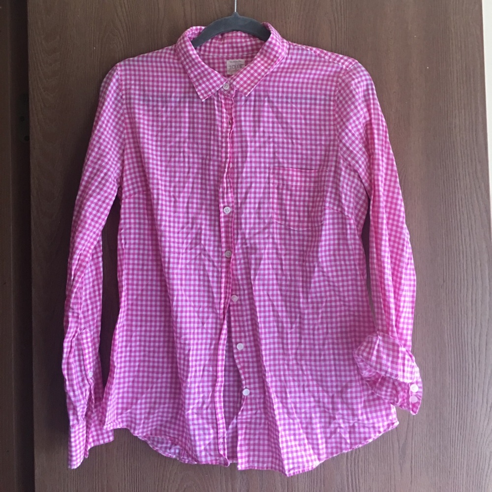 J. Crew gingham button down