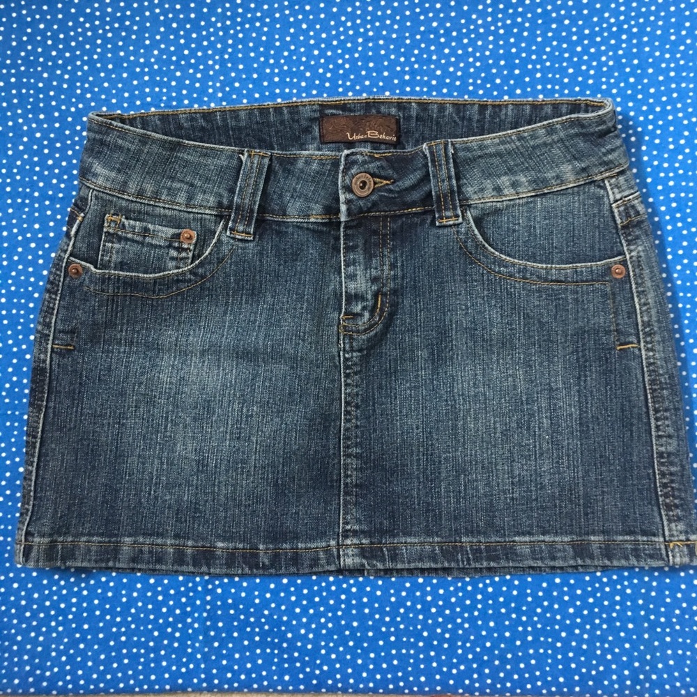 Jean mini skirt