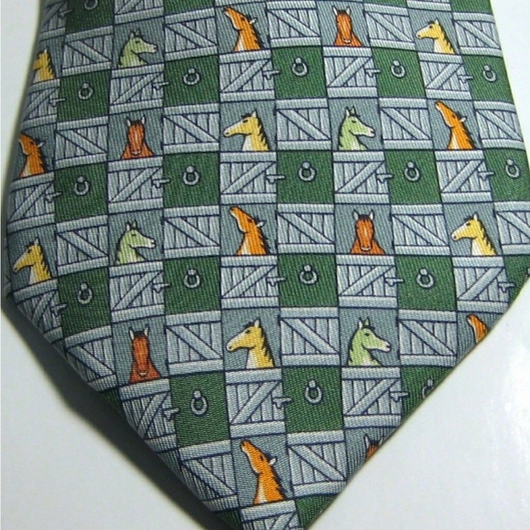 Hermes Other - HERMES 7930 MA Rich Green Gray Brown Horse Stable