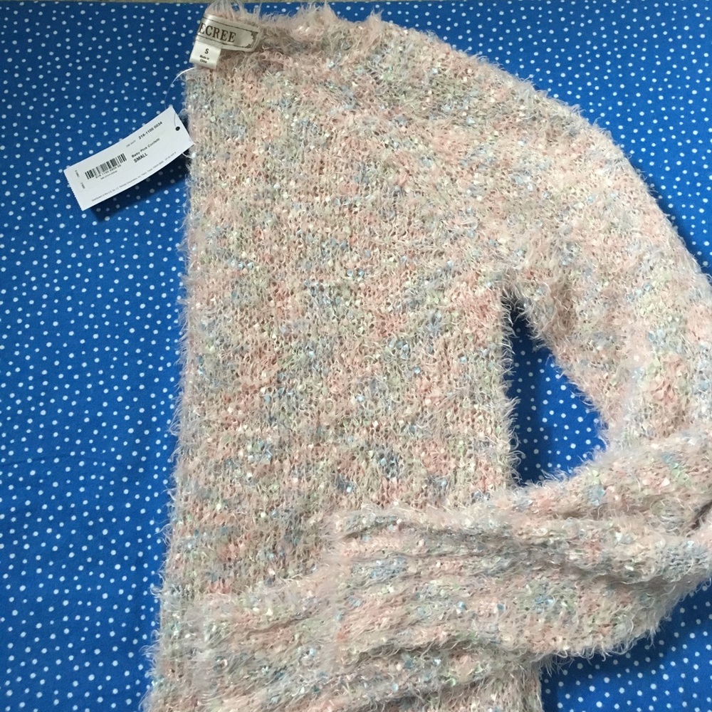 Cropped Fuzzy Sweater
