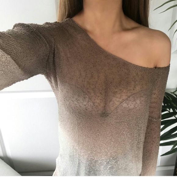 🚫SOLD IN A BUNDLE🚫NWOT OMBRE SHEER TOP!! - Picture 3 of 8