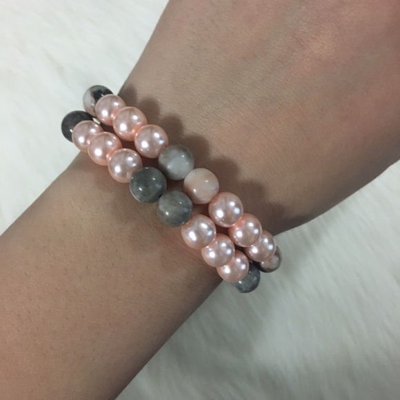 Jewelry - Handmade 2pc Natural Jasper Bracelet bundle