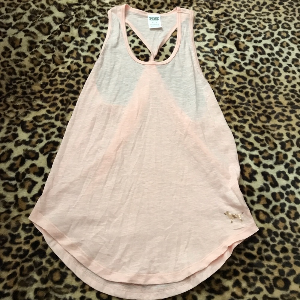 NWOT Victoria's Secret light orange racerback tank