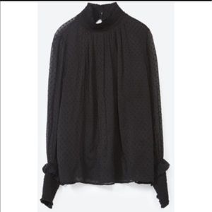 Zara plumetis blouse Size S