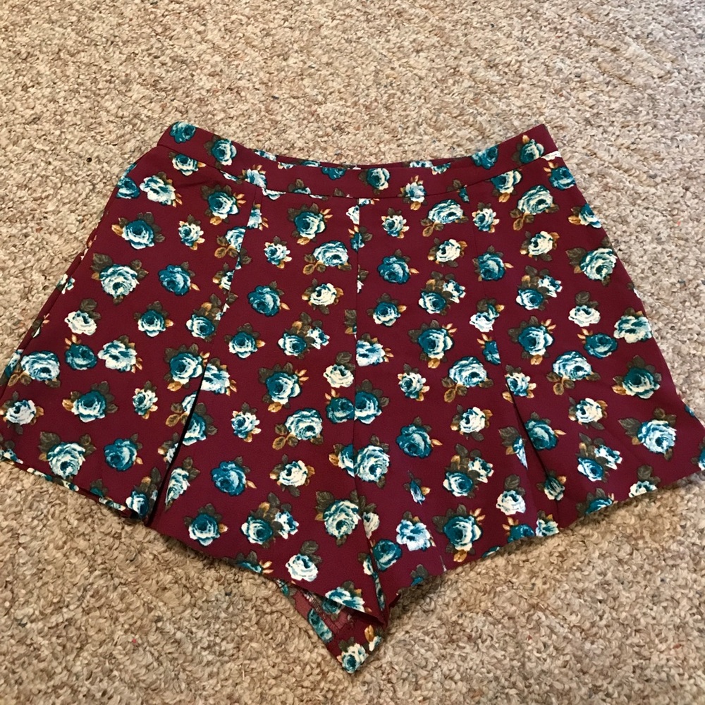 Floral High Waisted Shorts