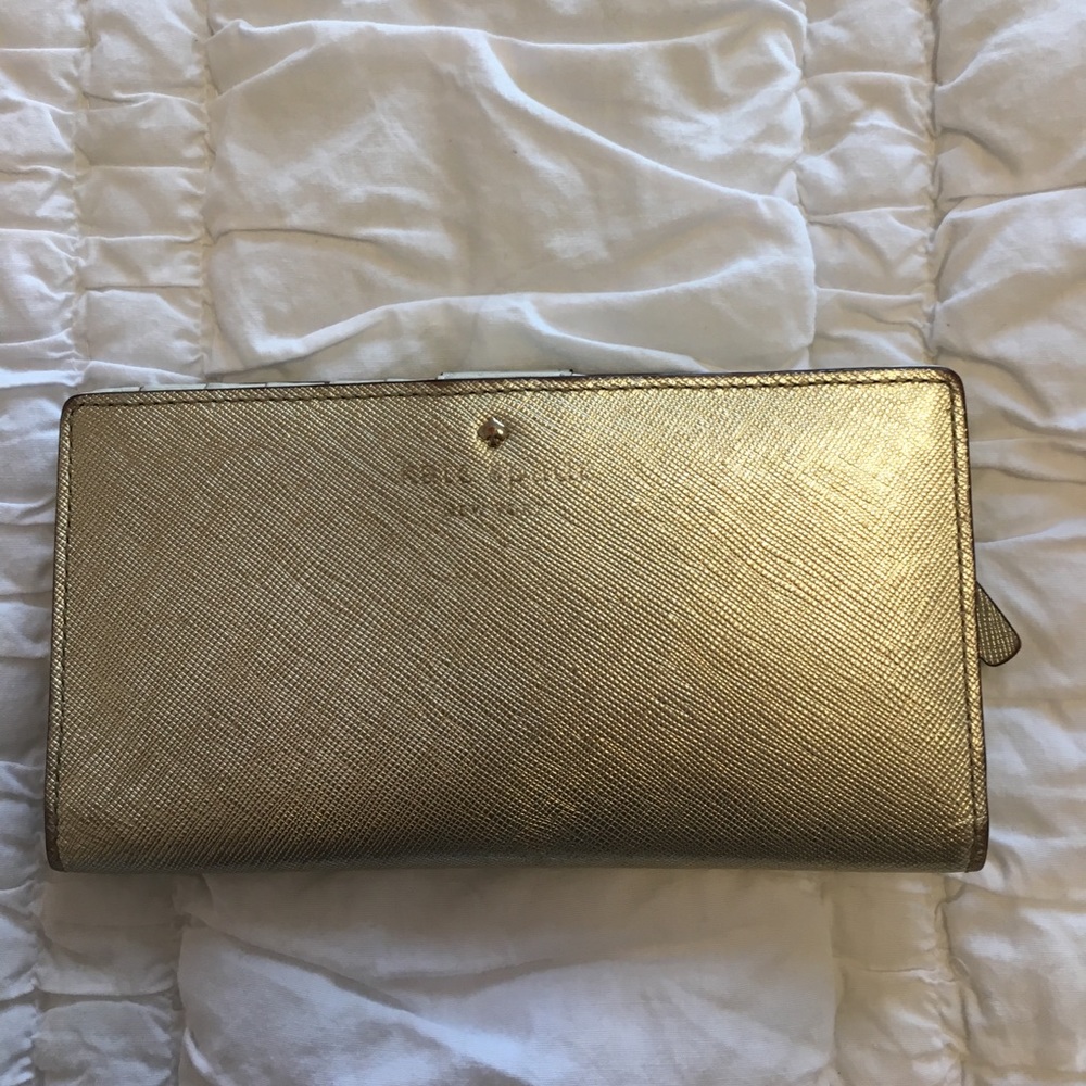Kate spade gold wallet
