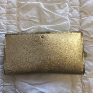 Kate spade gold wallet