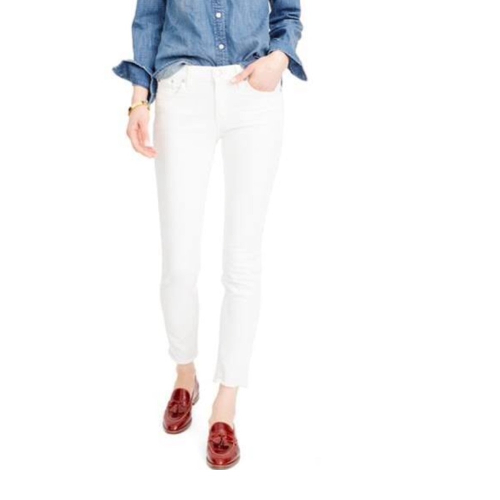 J Crew Stretch White Jeans