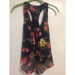Ambiance Racerback Floral Flowy Tank