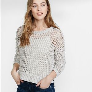 Marl Open Knit Hi-Lo Sweater