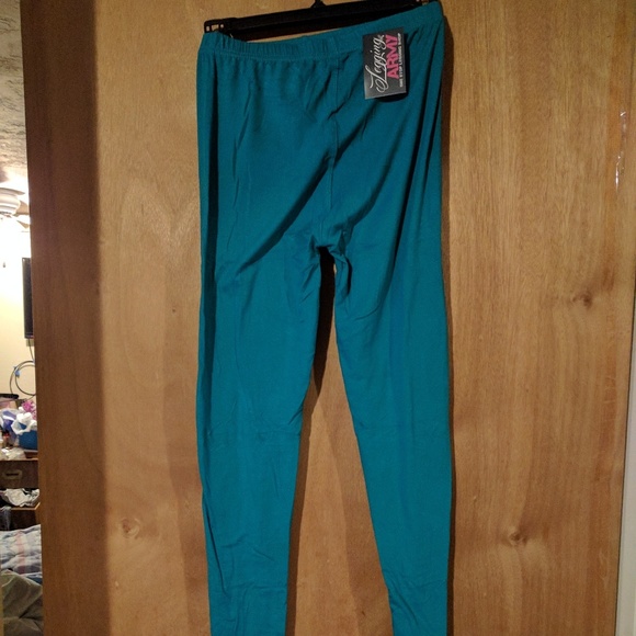 Jade solid Leggings Leggings army size 3-14 - Picture 1 of 1