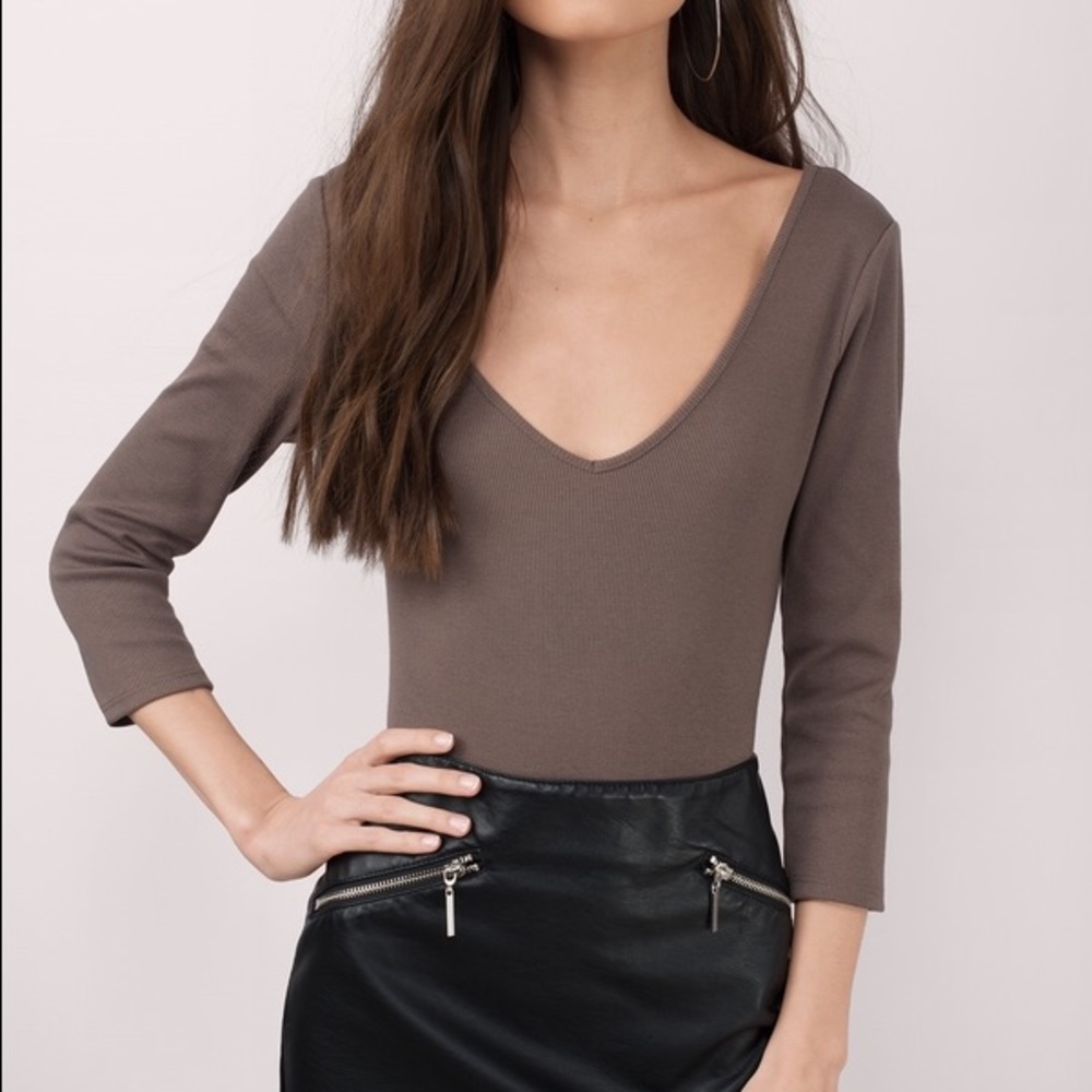 Dip Out Knit Rib BodySuit