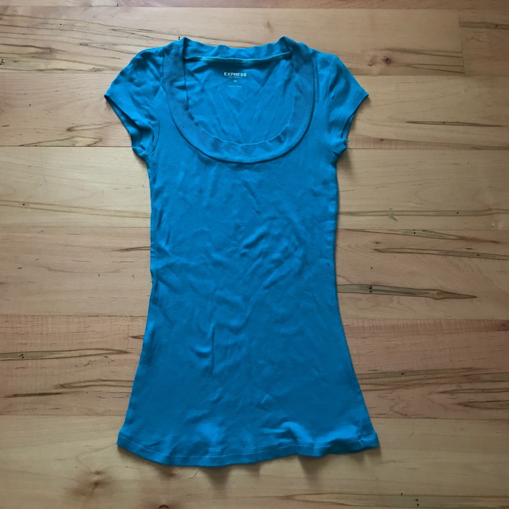 Express blue short-sleeved shirt