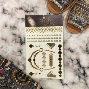 Metallic temporary tattoos