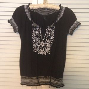 INC Black Casual Shirt