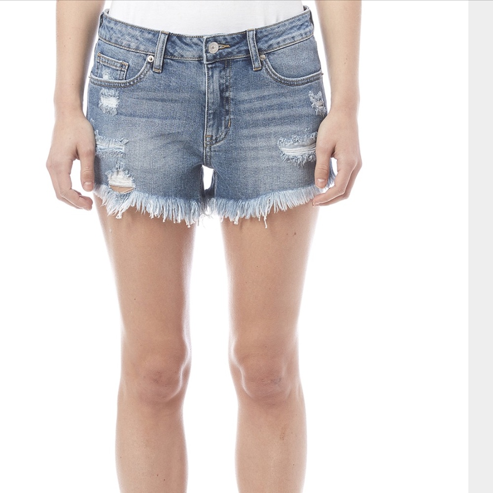 High waisted jean shorts