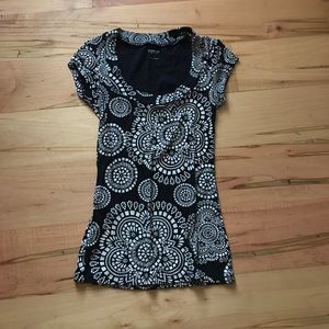 Express black and white shirt