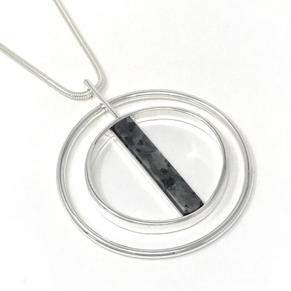 Jenny Bird Silver Lennox Pendant Necklace.