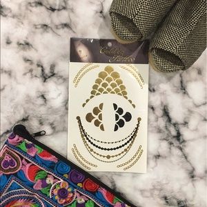 Metallic temporary tattoos
