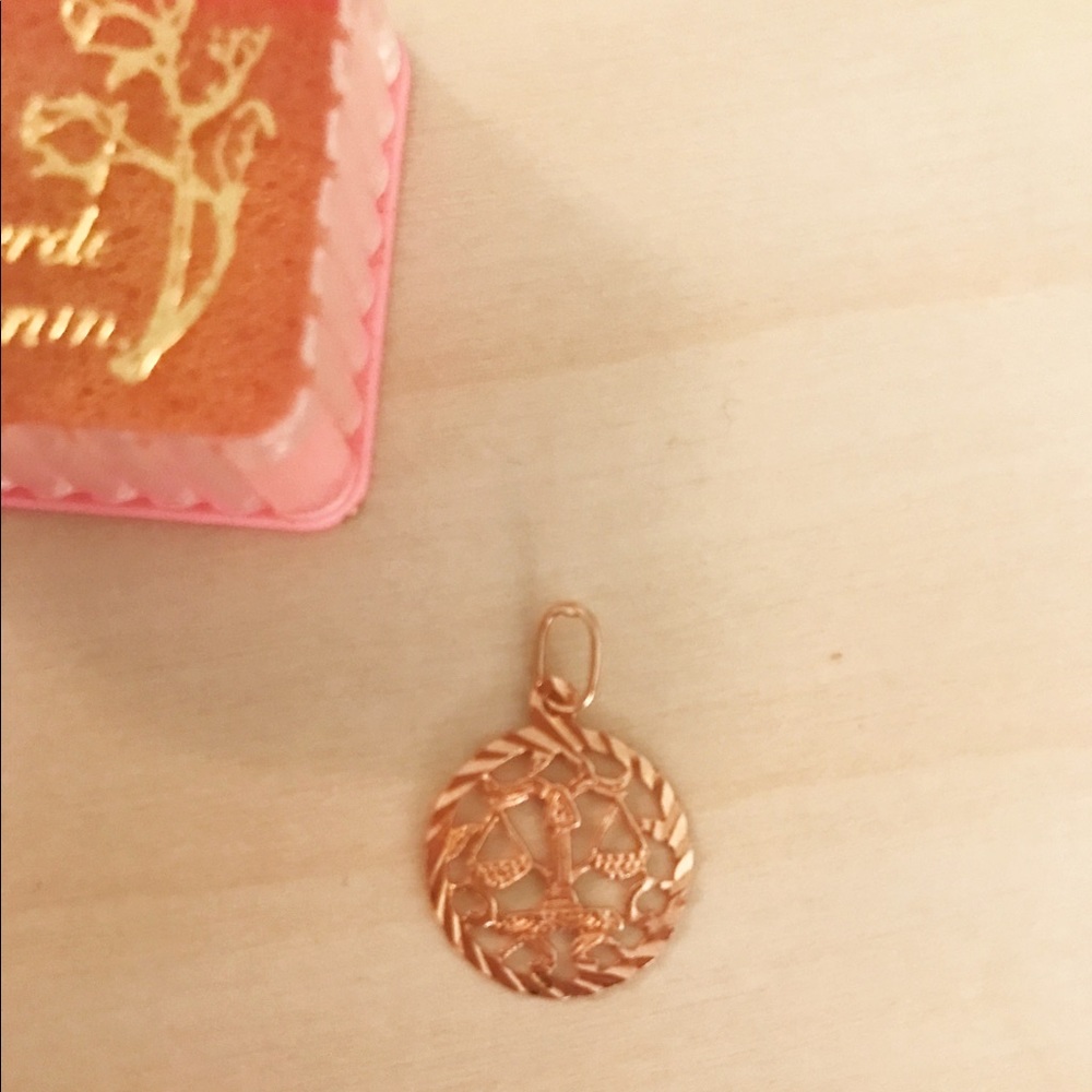 Rose Gold toned Libra Pendant