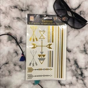 Metallic temporary tattoos
