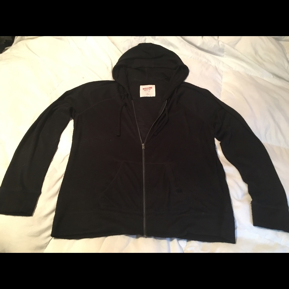 Light weight semisheer black hoodie💋