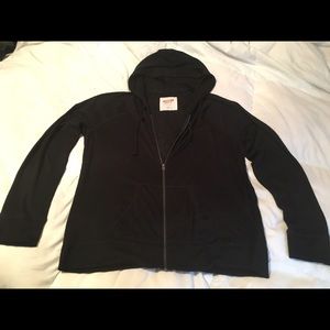 Light weight semisheer black hoodie💋