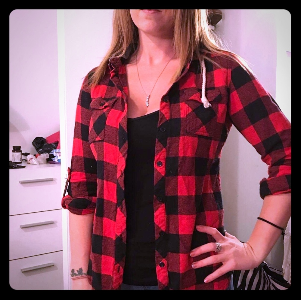 Rue 21 Button up Hoodie shirt