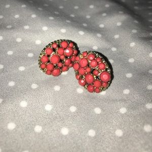 Francesca's Red and gold earrings