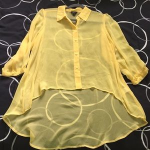 Sheer high low blouse