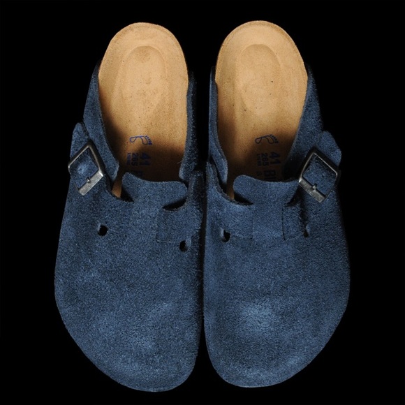 Papillio By Birkenstock Boston Blue Suede - Picture 2 of 6