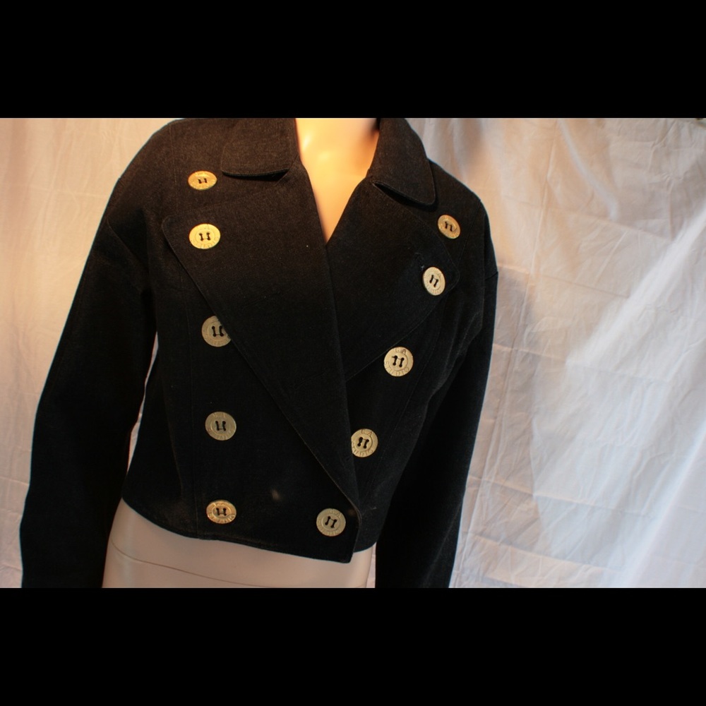 SU1001- Heavy black denim jacket and dress suit