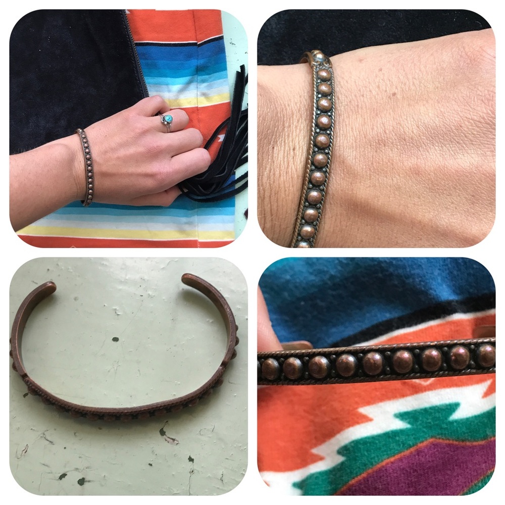 Vintage Sold copper cuff