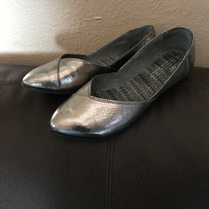 Silver metallic flat toms