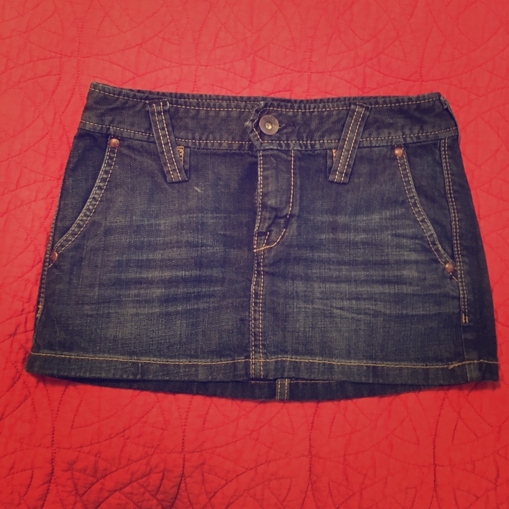 Jean mini skirt