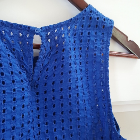 Old Navy Blue Eyelet Tank Top Blouse - Picture 3 of 3